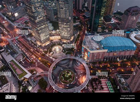 Cityscape View Of Ifc Swfc Shanghai World Financial Center Jin Mao