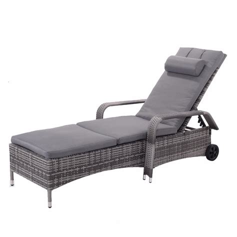 Outdoor Adjustable Chaise Lounge Recliner Chair
