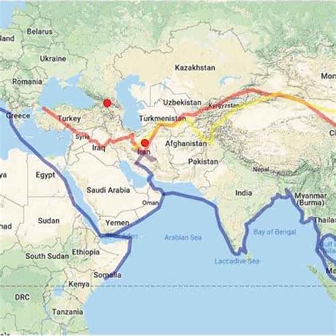 Chinese Silk Road Map
