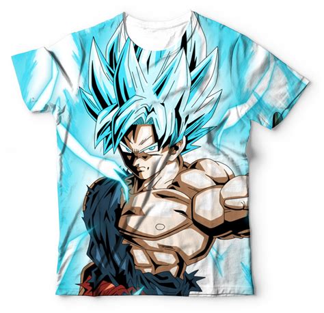 Camisa Camiseta Dragon Ball Super Goku Ssj Blue Elo7