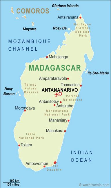 Madagascar Map Madagascar Travel Maps From Word Travels
