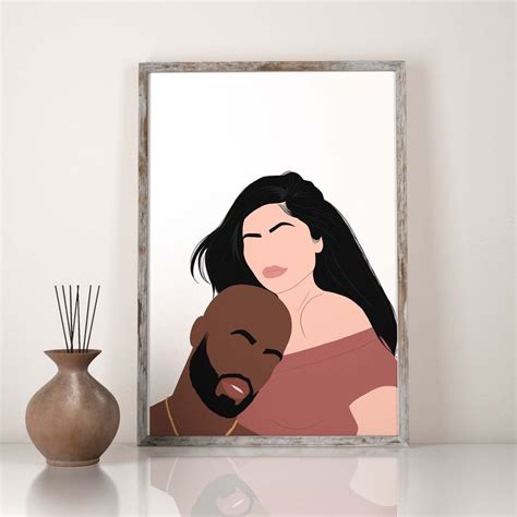 interracial couple wall art printable poster biracial couple etsy couples wall art people