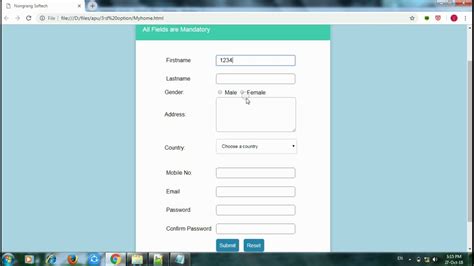 How To Create A Registration Form Using Html Css Javascript