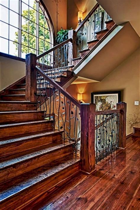 Spectacular Beautiful Hardwood Stairs For Yours Home Rustic Stairs