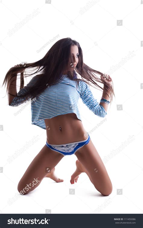 Sexy Pretty Woman Undress Stripped Cloth Stock Photo