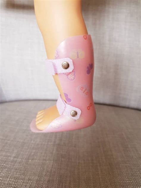 Teddy Bear Doll Afo Leg Splint Leg Brace Pink Butterflies Etsy