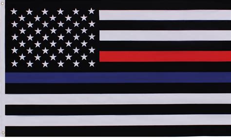 Us American Thin Blue Line Support The Police And Thin Red Line