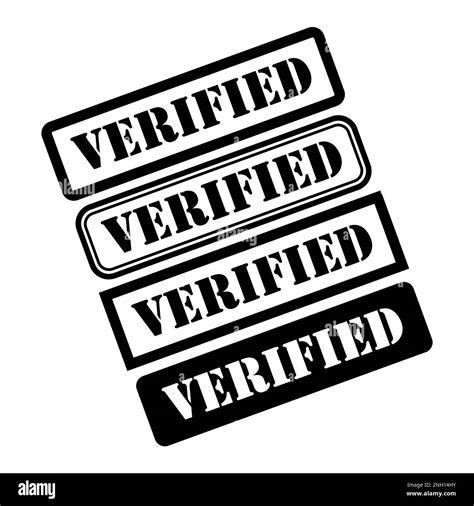 Set Of Verified Stamp Symbol Label Sticker Sign Button Text Banner