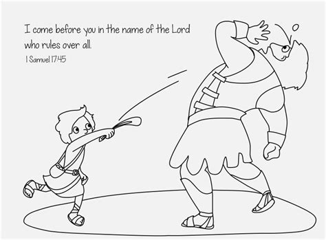 David And Goliath Coloring Pages For Kids | Coloring Page Blog