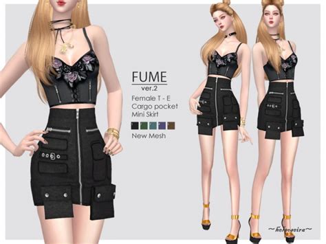 Fume Ver2 Mini Skirt By Helsoseira At Tsr Sims 4 Updates