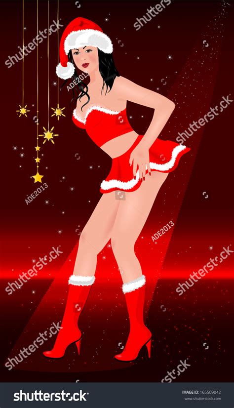 Sexy Santa Girl Stock Vector Royalty Free 165509042 Shutterstock