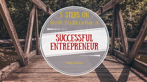 5 Steps On How To Become A Successful Entrepreneur Step 3 Youtube