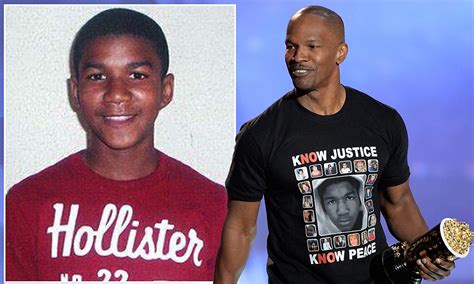 Jamie Foxx Wears T Shirt With Pictures Of Trayvon Martin And Sandy Hook Victims To Mtv Movie