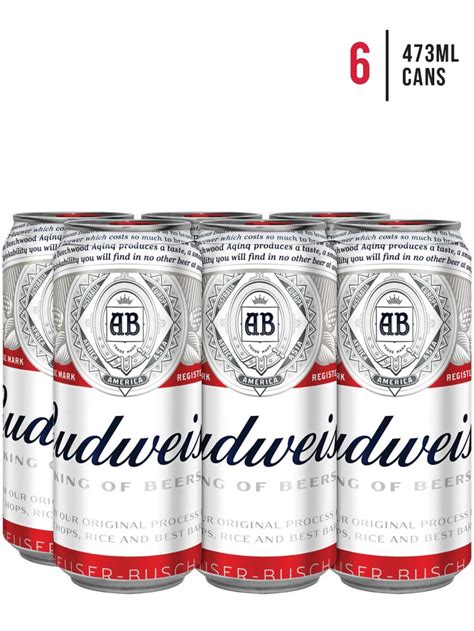 Budweiser Lager Cans 473cl Case Of 6 African And Eastern Alcohol