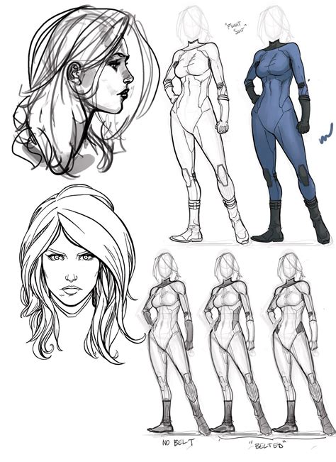 Sue Storm Concept Incredible Pose Hair Everything Marvel Comics Art