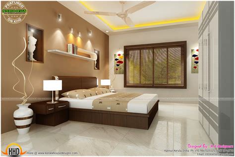 In this bedroom, the false ceiling complements the overall design. Bedroom interior design with cost - Kerala home design and ...