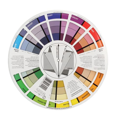 Artists colour wheel mixing colour guide 105mm pocket artist colour ...