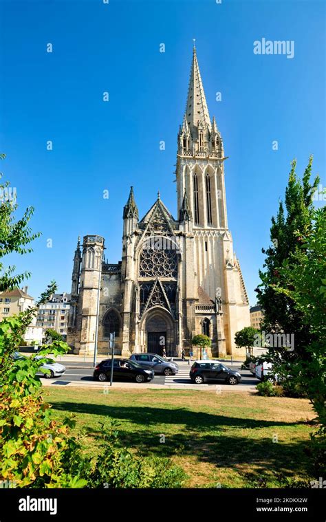 Caen Normandy France Saint Pierre Church Stock Photo Alamy