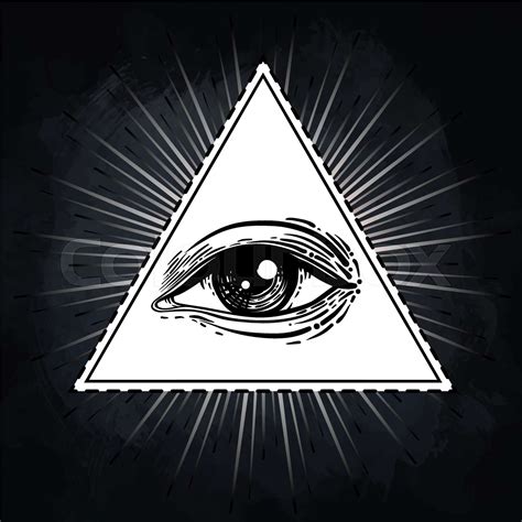 Eye Of Providence Masonic Symbol All Seeing Eye Inside Triangle