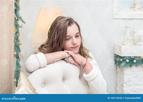 Portrait Of A Dreamy Teenager Girl Stock Photo Image Of Cheerful Magic