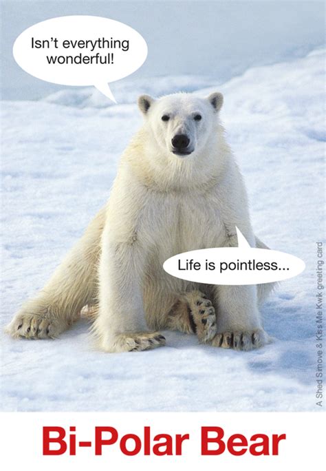 Bi Polar Bear Greeting Card