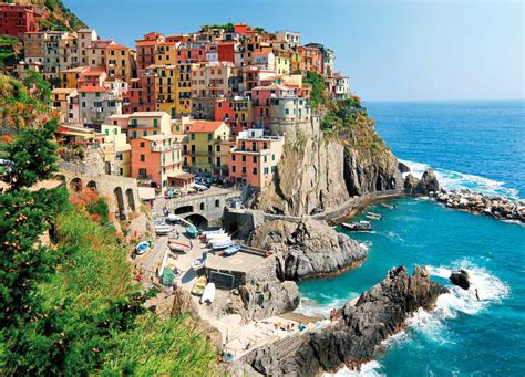 Ravensburger, wasgij, jumbo, gibson games, falcon de luxe. King Italy, Liguria, Manarola Jigsaw Puzzle 1000 Pieces ...