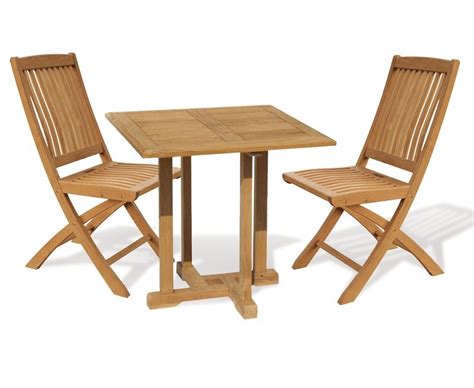 I made a wooden folding set of outdoor garden furniture: Canfield 2 Seater Teak Square Garden Table and Bali ...
