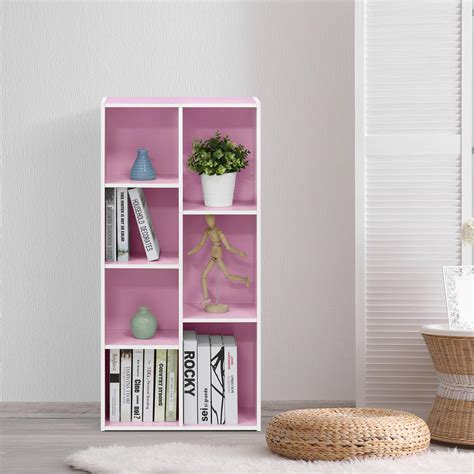 Furinno Whitepink 7 Cube Reversible Open Shelf 11048whpi The Home Depot
