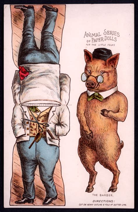 The Paper Collector Animal Series Of Paper Dolls C 1890s