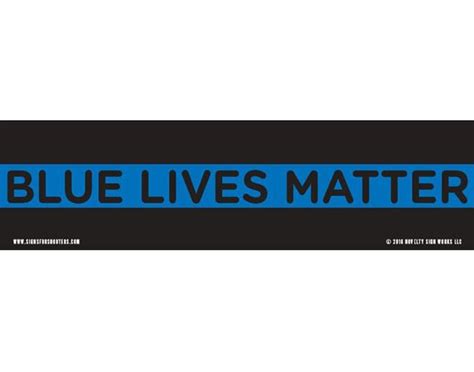 Blue Lives Matter Vinyl Bumper Sticker Or Magnet