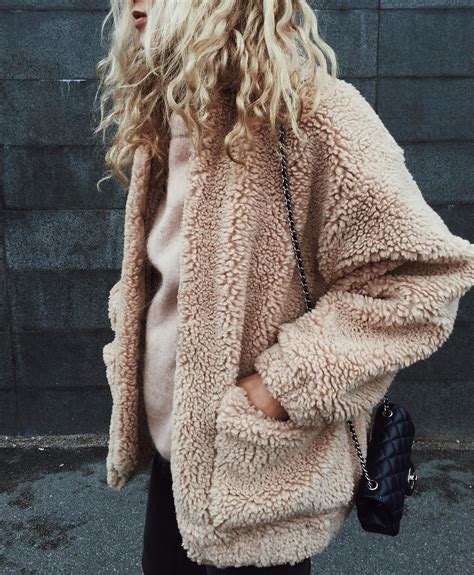 Colour Outfit Fuzzy Beige Sweater Winter Clothing Street Fashion