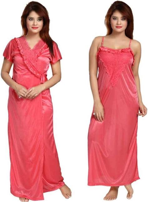Solid 2 Piece Honeymoonbridal Nighty Pink At Rs 220set In Jaipur Id 26009465162
