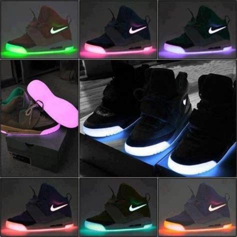Shoes Neon Pink Purple Nike Black Light Nike Lights Glow Glow In The