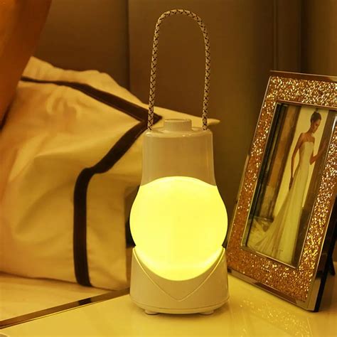 Portable Night Light Rechargeable Battery Smart Table Lamp Timer Switch