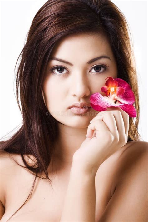 beautiful asian woman with natural makeup stock image image of skin cute 7218133