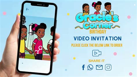 Gracies Corner Birthday Party Invitation Youtube