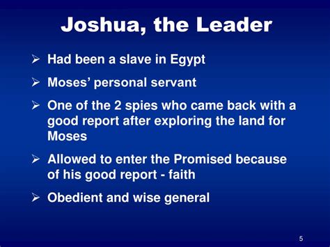 Ppt Introduction To The Book Of Joshua Powerpoint Presentation Free