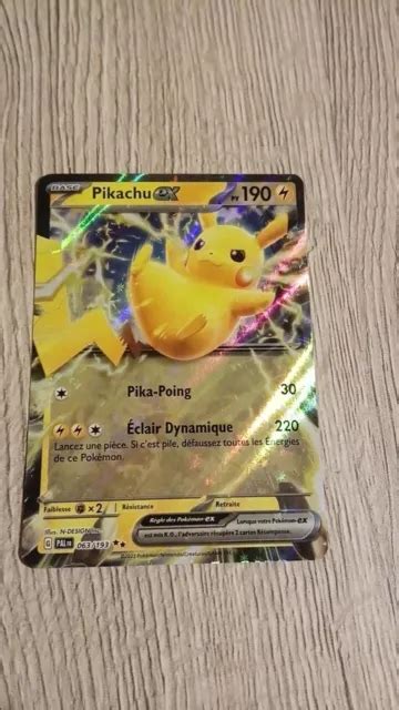 POKEMON CARD Carte Pokemon Pikachu EX 063 193 Évolution À Paldea EUR