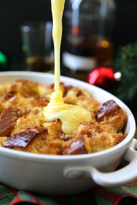 Old Fashioned Challah Bread Pudding With Whiskey Sauce Climbing Grier