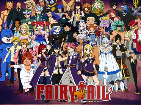 Coloring In Pictures Anime Fairy Tail Whole Guild Discover Plus Ultra