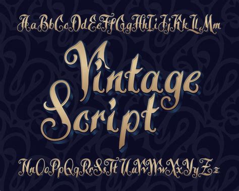 Premium Vector Calligraphic Script Font Set