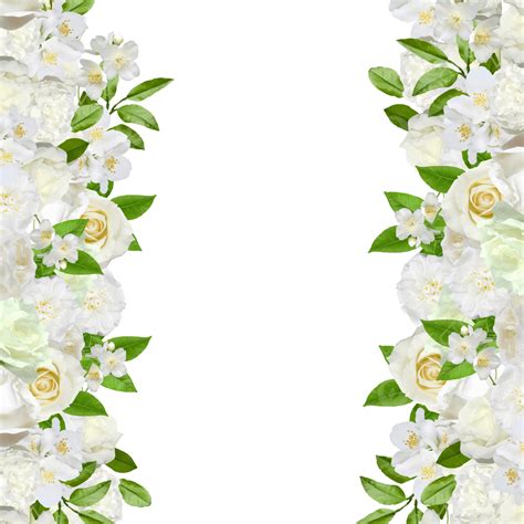 White Flower Frame Vector Hd Png Images Flower Frame With White Color