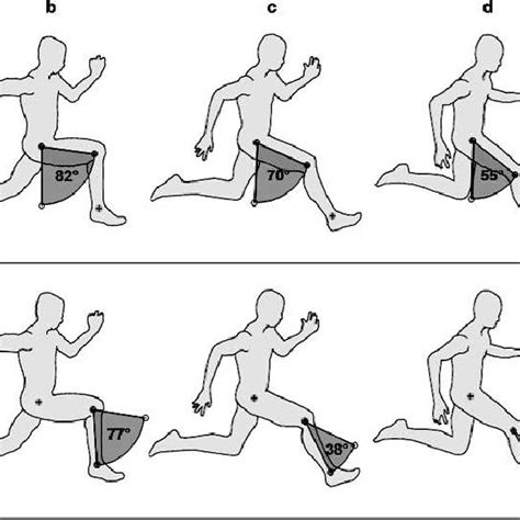Figure A Hip Flexions And B Knee Flexions At About A 75 B 80 C