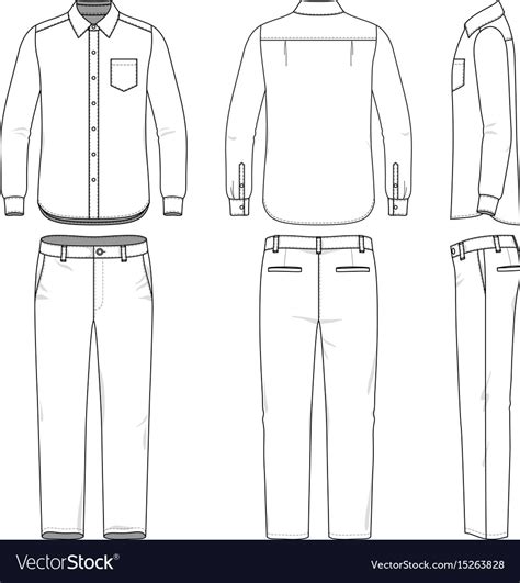 Set Of Male Shirt And Pants Royalty Free Vector Image