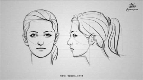 I will be sure to credit your tutorials when i post my first drawing! How to draw a female face - front and side view - YouTube