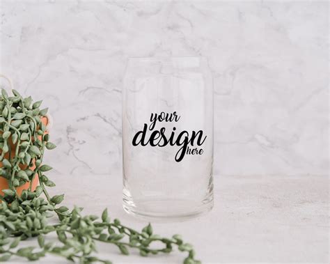 Libbey Glass Mockup Beer Can Glass Mockup Styled Stock Photo Birthday