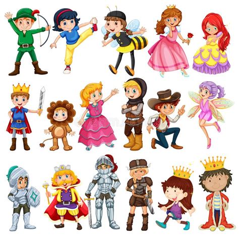 Different Characters From Fairytales Stock Vector Illustration Of