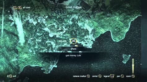 Assassin S Creed Black Flag The Great Inagua Two Treasure Chests At Bottom Of Map Youtube