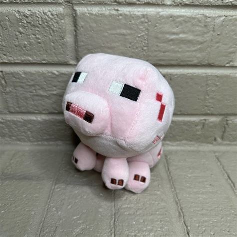 Mojang Toys 24 Mojang Minecraft Pink Baby Pig Plush Toy Doll Figure