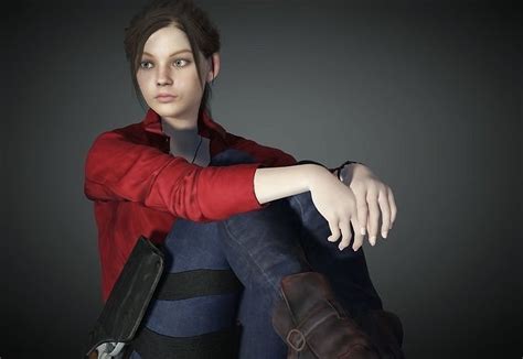 3d Model Claire Redfield From Resident Evil 3d Model Vr Ar Low Poly